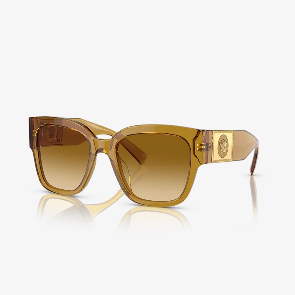Versace Yellow Lens Sunglasses Transparent Honey VE4437U 54